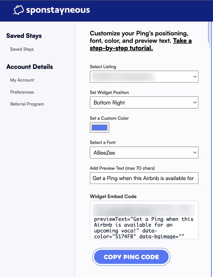ping-customizer