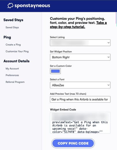 ping-sample-embed-code